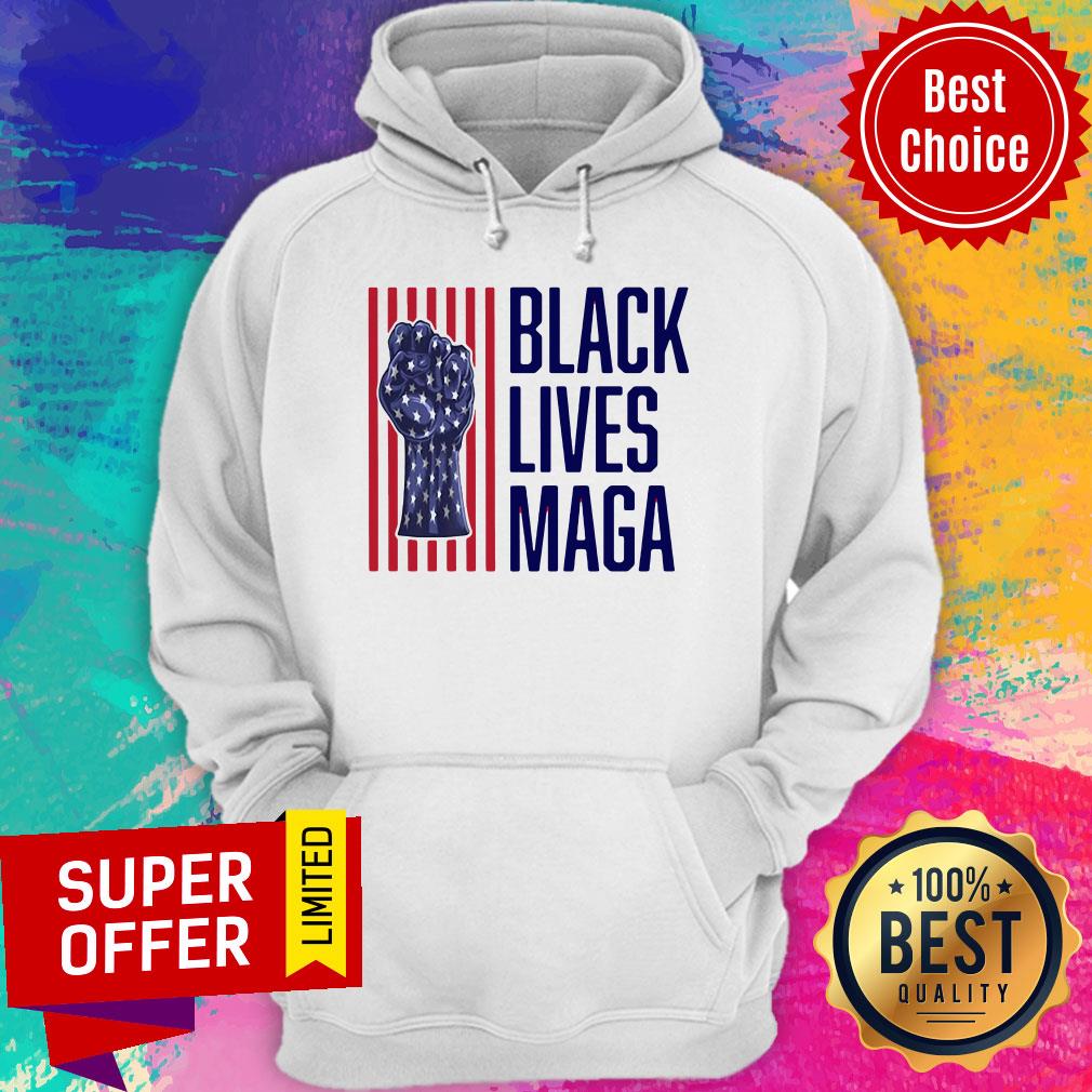 Nice Trump 2020 Black Lives MAGA American Flag Shirt - Image 2