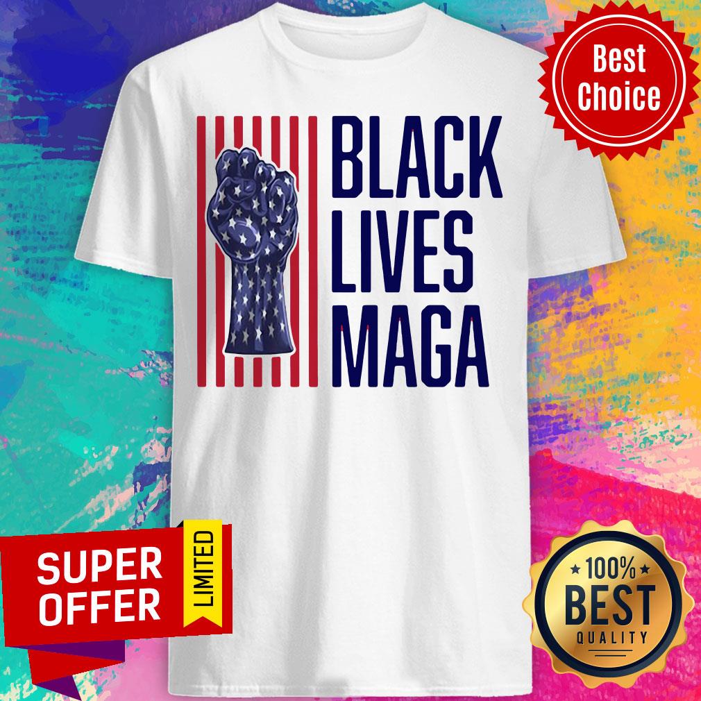 Nice Trump 2020 Black Lives MAGA American Flag Shirt