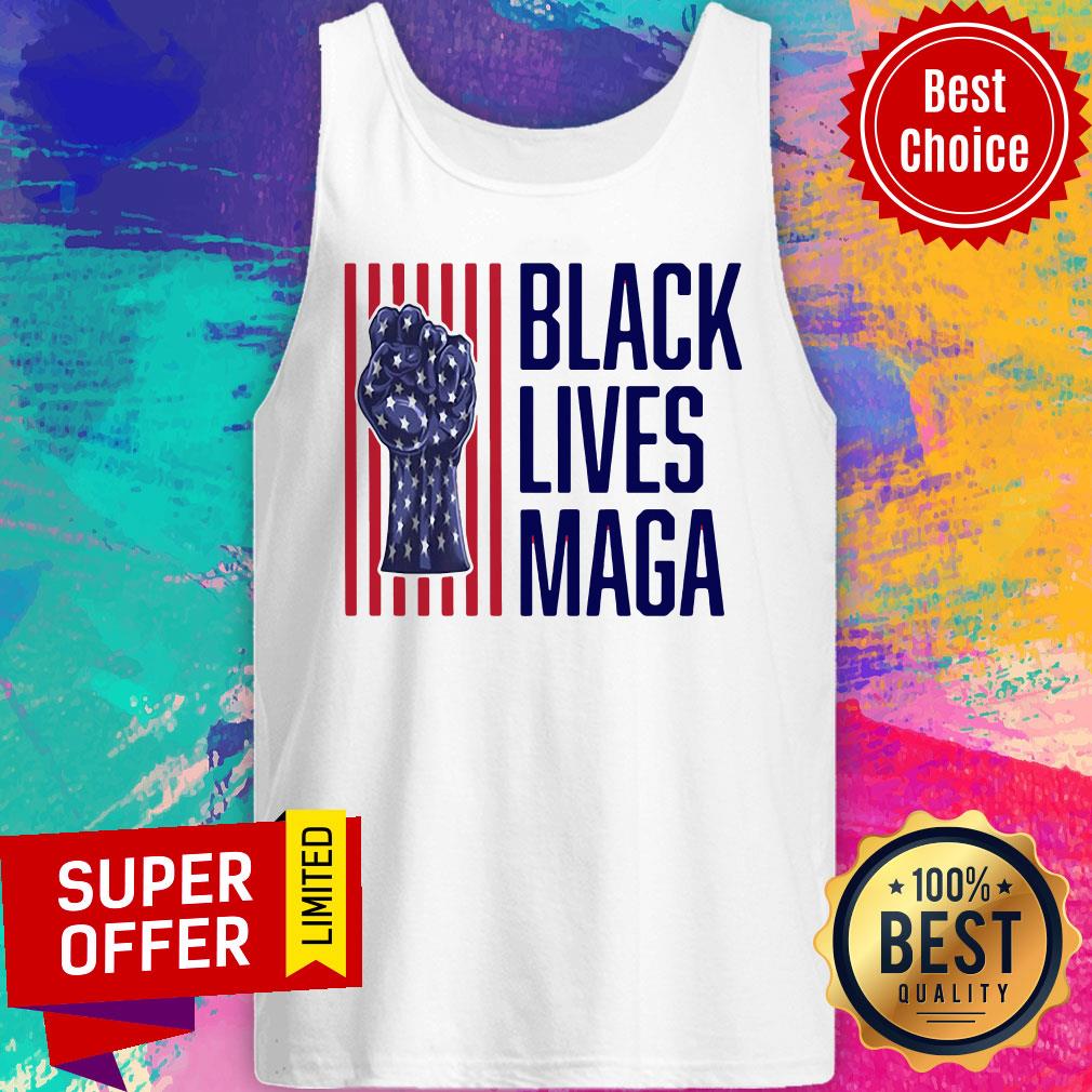Nice Trump 2020 Black Lives MAGA American Flag Shirt - Image 4