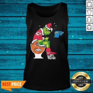 Alternative view of Pro The Grinch Kansas City Chiefs Shit On Toilet Denver Broncos Other Teams Oakland Raiders Christmas Shirt