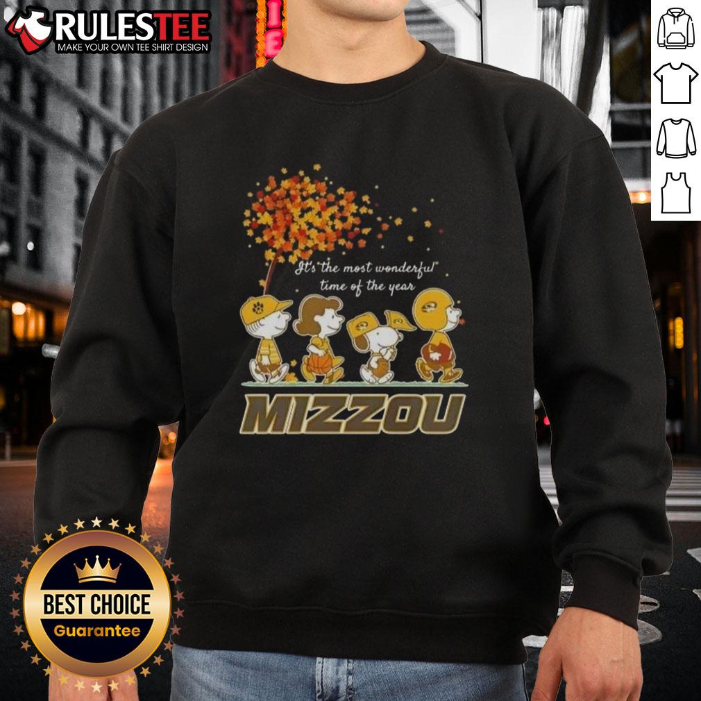 Awesome Peanuts It's The Most Wonderful Time Of The Year Mizzou Tigers T-Shirt - Image 5