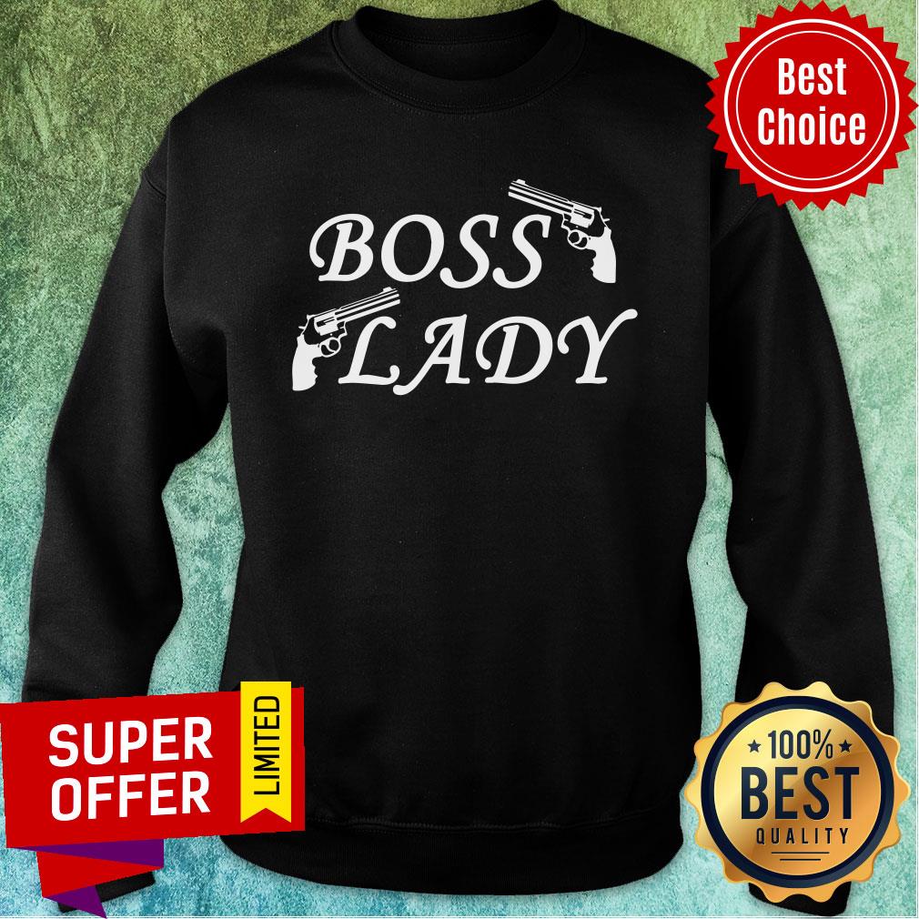 Awesome Boss Lady Gun Shirt - Image 4
