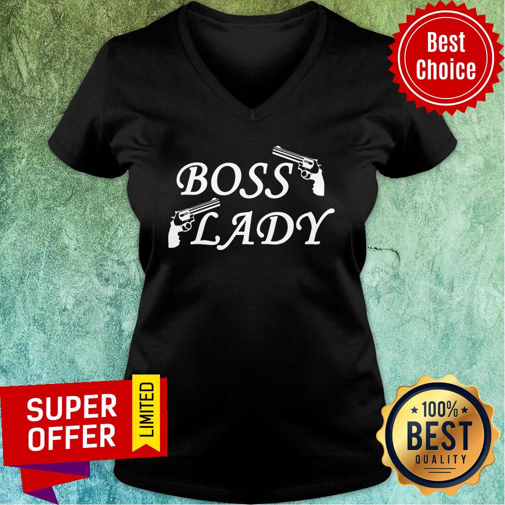 Awesome Boss Lady Gun Shirt - Image 2