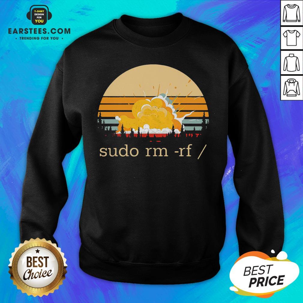 Awesome Sudo Rm Rf Vintage Shirt - Image 2