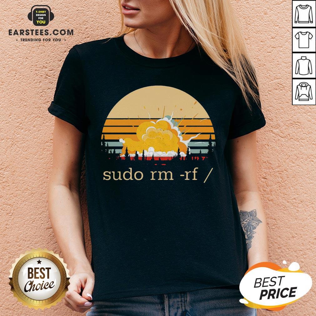 Awesome Sudo Rm Rf Vintage Shirt - Image 4