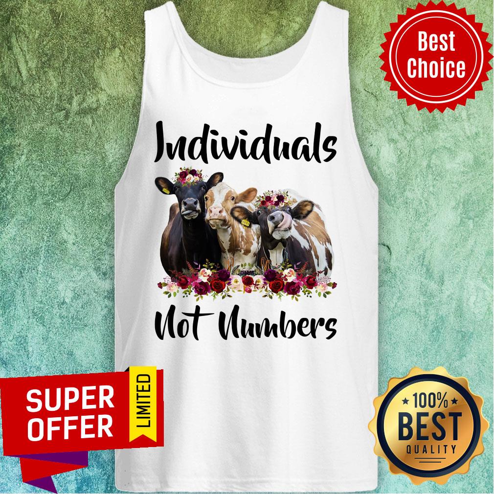Cow Individuals Not Numbers Flower Shirt - Image 3