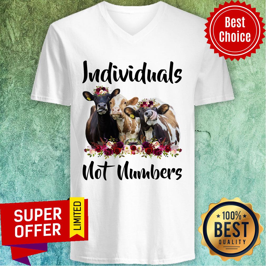 Cow Individuals Not Numbers Flower Shirt - Image 2
