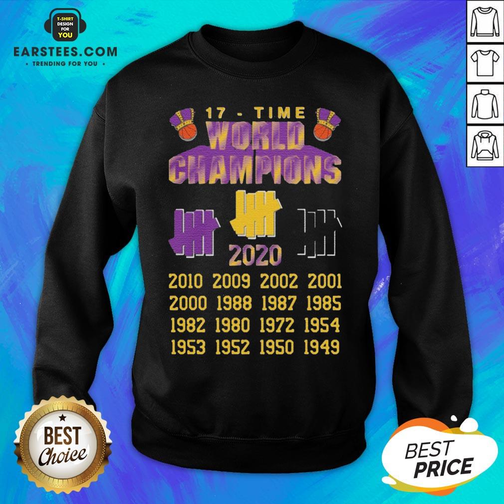 Good Undefeated Lakers 17 Time Champion Shirt - Image 2