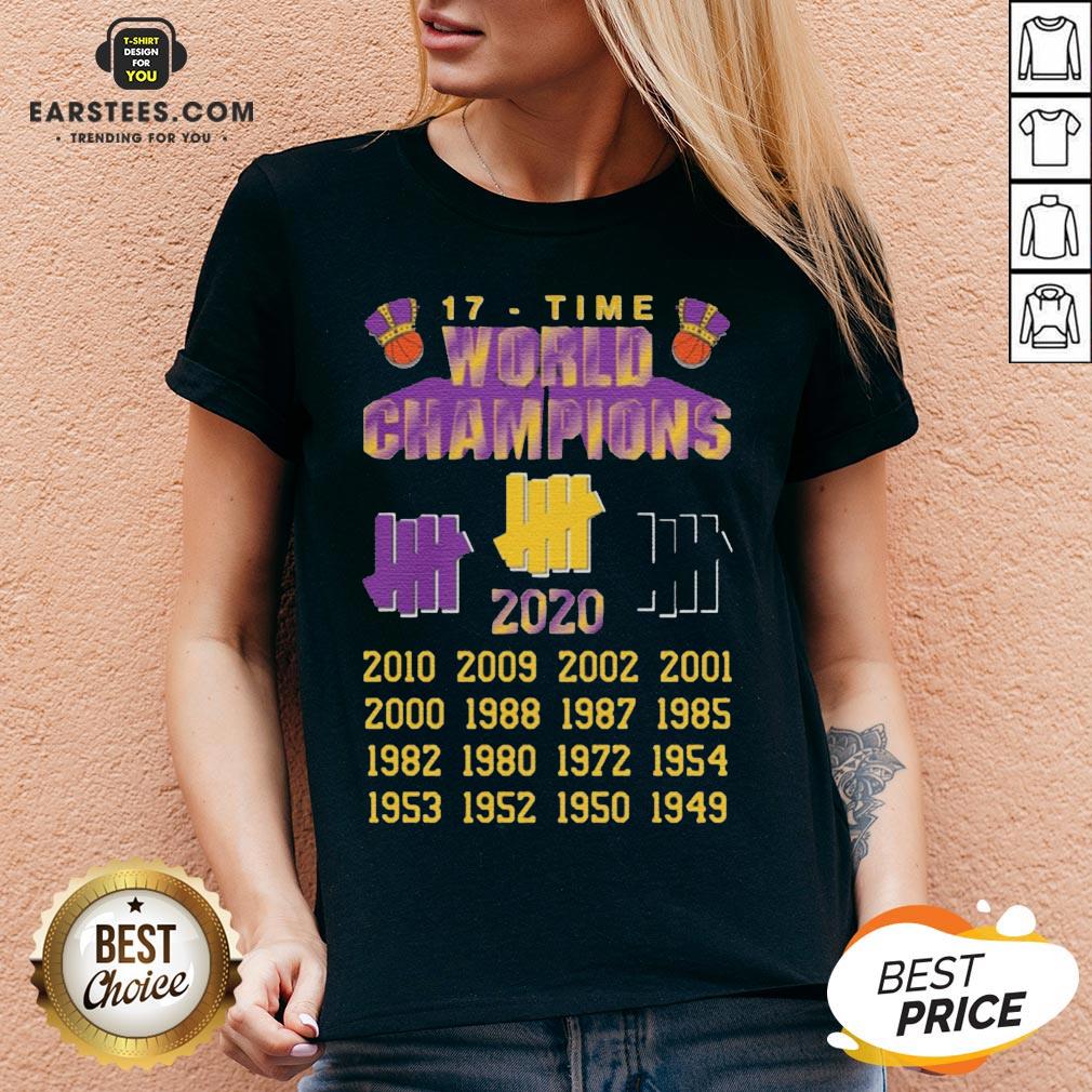 Good Undefeated Lakers 17 Time Champion Shirt - Image 4