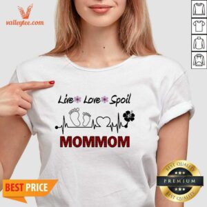 Alternative view of Happy Footprints Live Love Spoil Mommom Shirt