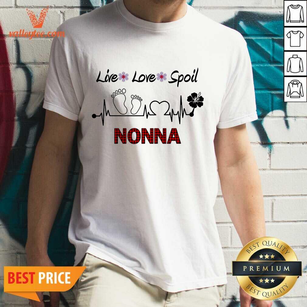 Perfect Footprints Live Love Spoil Nonna Shirt