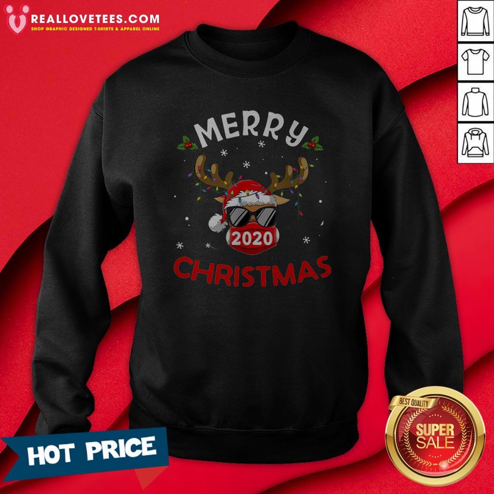 Pro Reindeer In Mask Shirt Funny Merry Christmas 2020 Shirt - Image 3