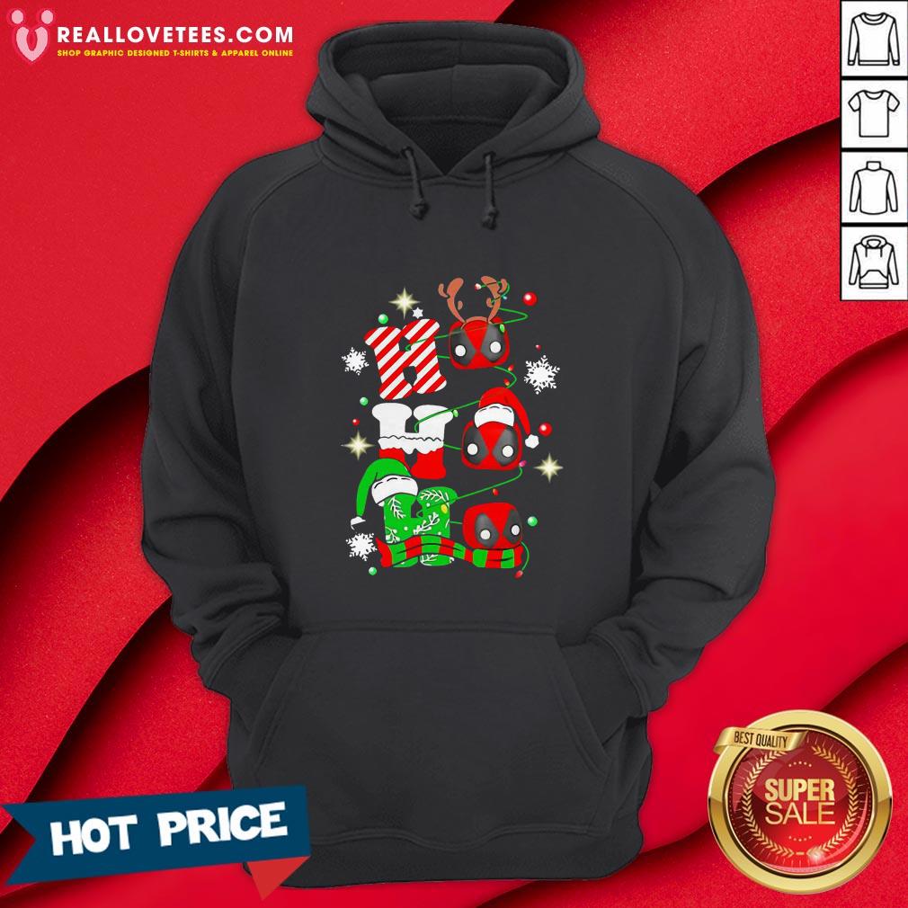 Sweet Deadpool Ho Ho Ho Merry Christmas Shirt - Image 5