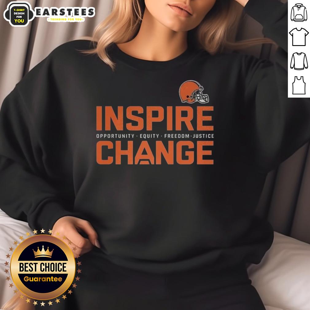 Awesome Cleveland Browns Inspire Change Inspire Opportunity Equity Freedom Justice Change Football T-Shirt - Image 5
