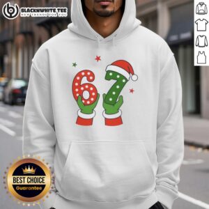 Alternative view of Nice Christmas 67 Six Seven Santa Claus Hands T-Shirt