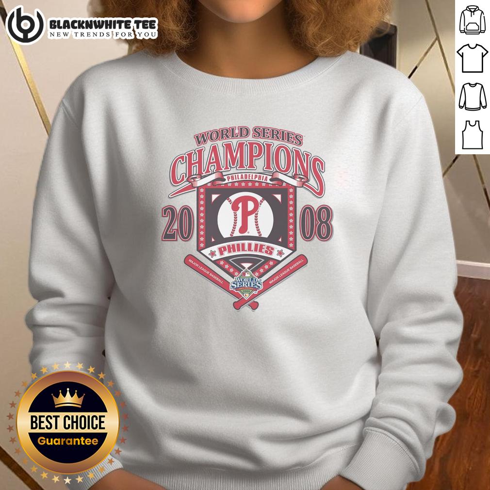 Nice Philadelphia Phillies White Cooperstown World Series Champions Arch T-Shirt - Image 5