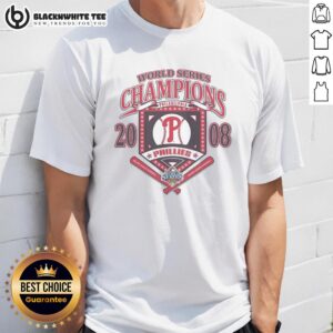 Nice Philadelphia Phillies White Cooperstown World Series Champions Arch T-Shirt