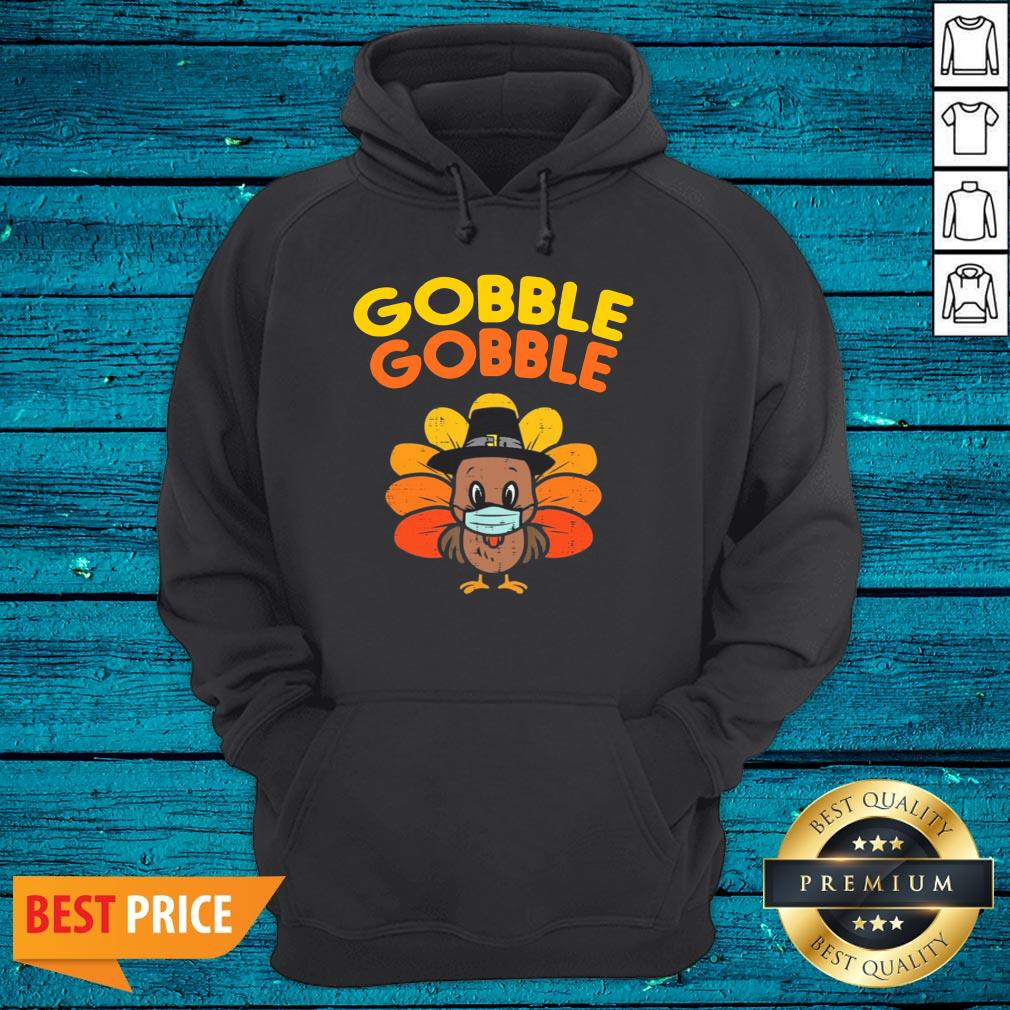 Hot Turkey Face Mask Gobble Gobble Thanksgiving Shirt - Image 4
