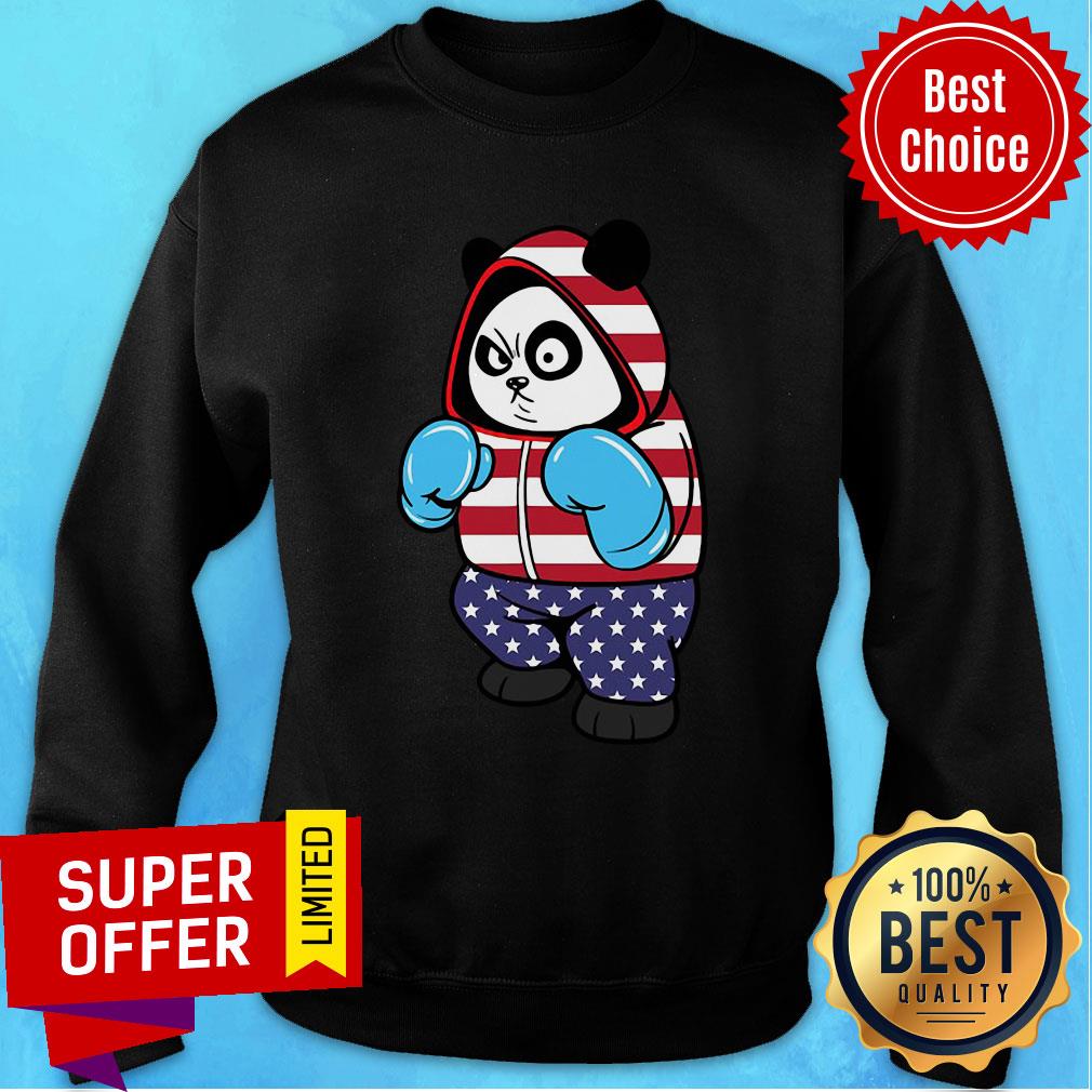 Official Usa United States Boxing Panda Bear Shirt - Image 5