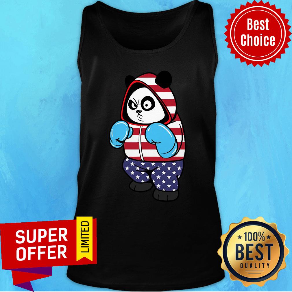 Official Usa United States Boxing Panda Bear Shirt - Image 4