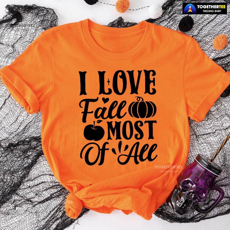 I Love Fall Most Of All T-Shirt - Image 9
