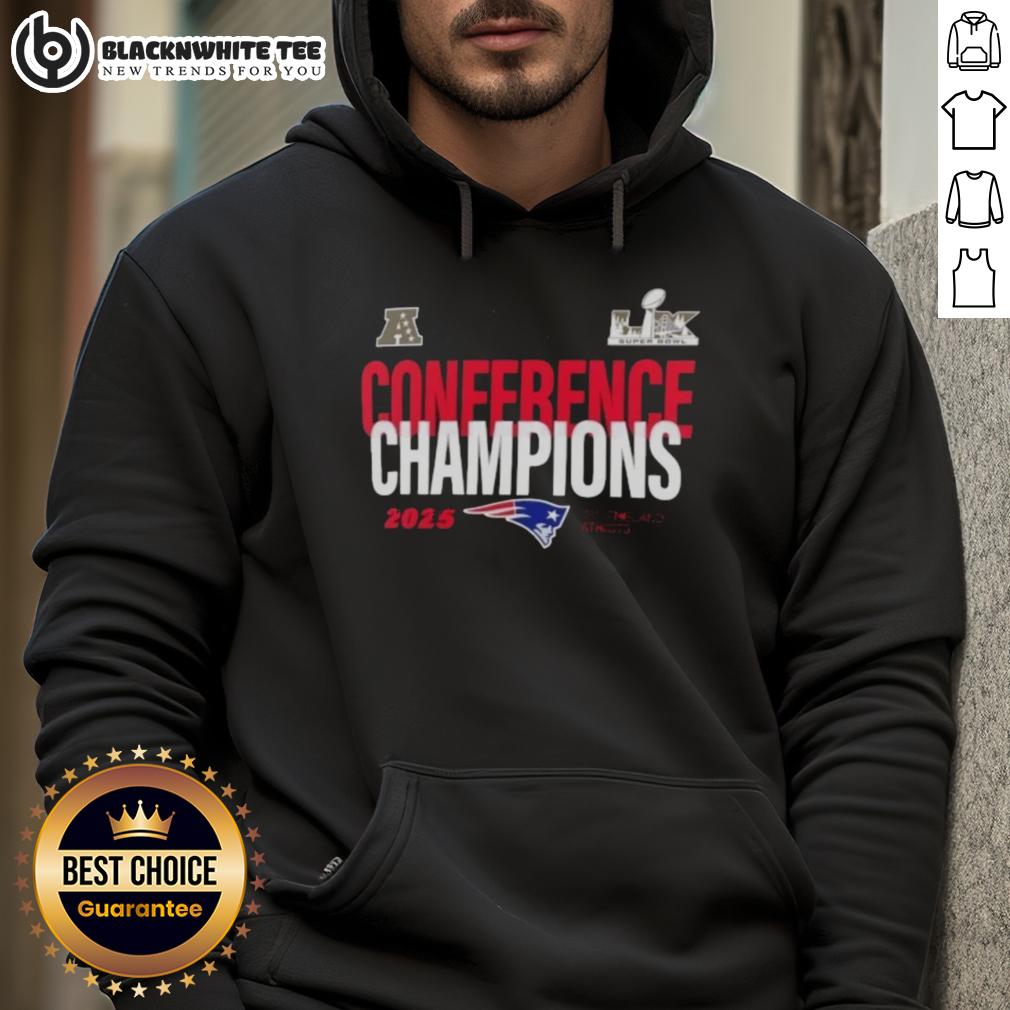 Nice Super Bowl LX New England Patriots 2025 AFC Conference Champions T-Shirt - Image 2