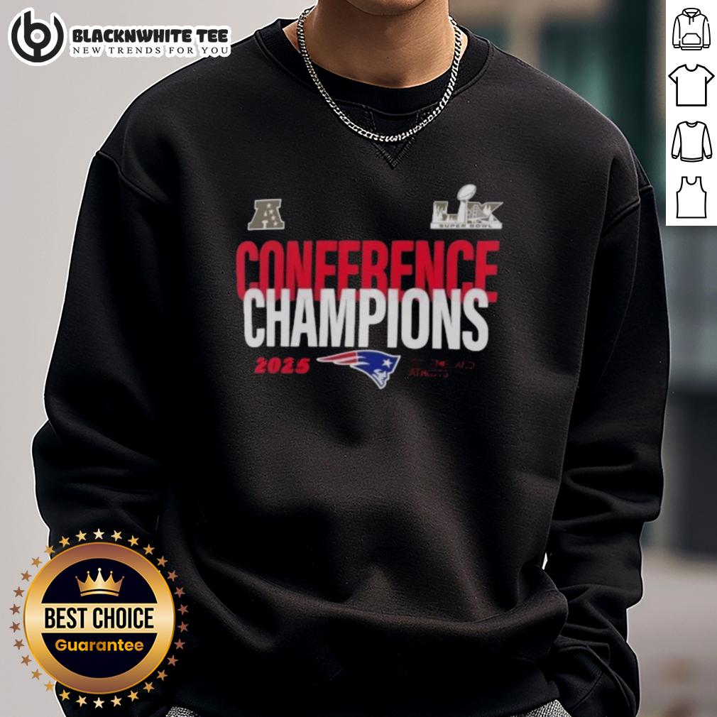 Nice Super Bowl LX New England Patriots 2025 AFC Conference Champions T-Shirt - Image 5