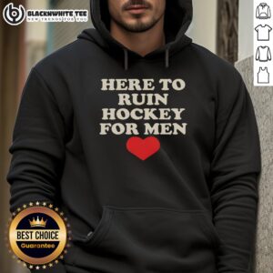 Alternative view of Nice Here To Ruin Hockey For Men Heart Shape T-Shirt