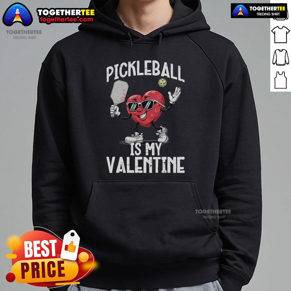 Top Pickleball Is My Valentine Heart Funny Valentine's Day T-Shirt - Image 2