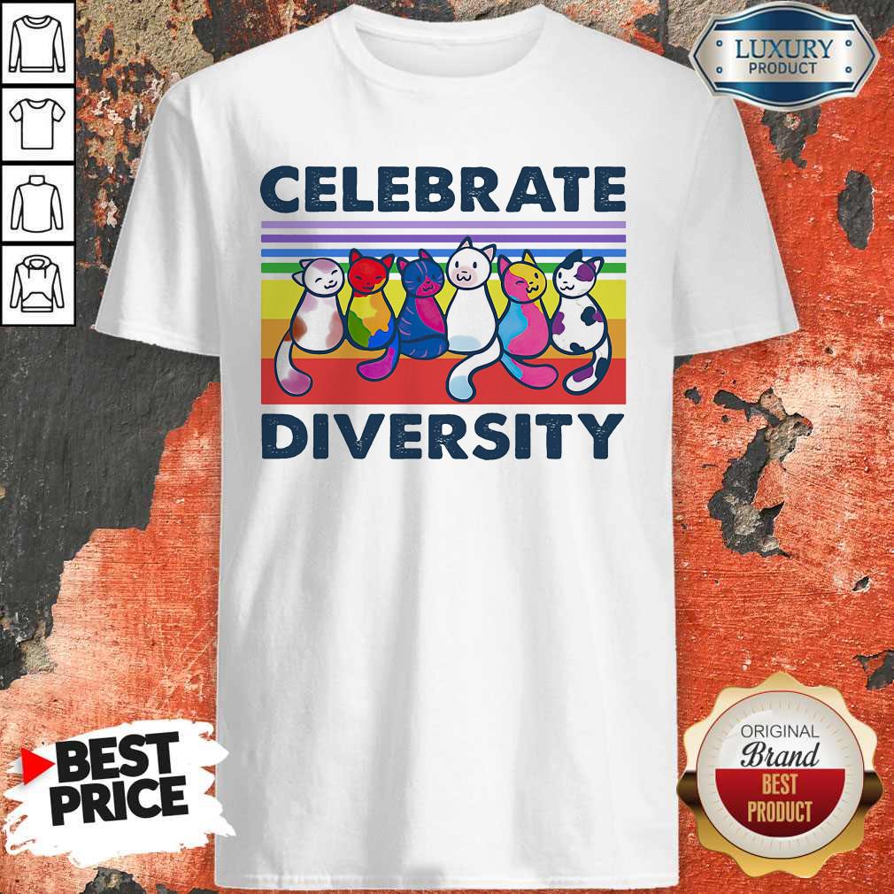 Awesome Cats Celebrate Diversity Vintage Shirt