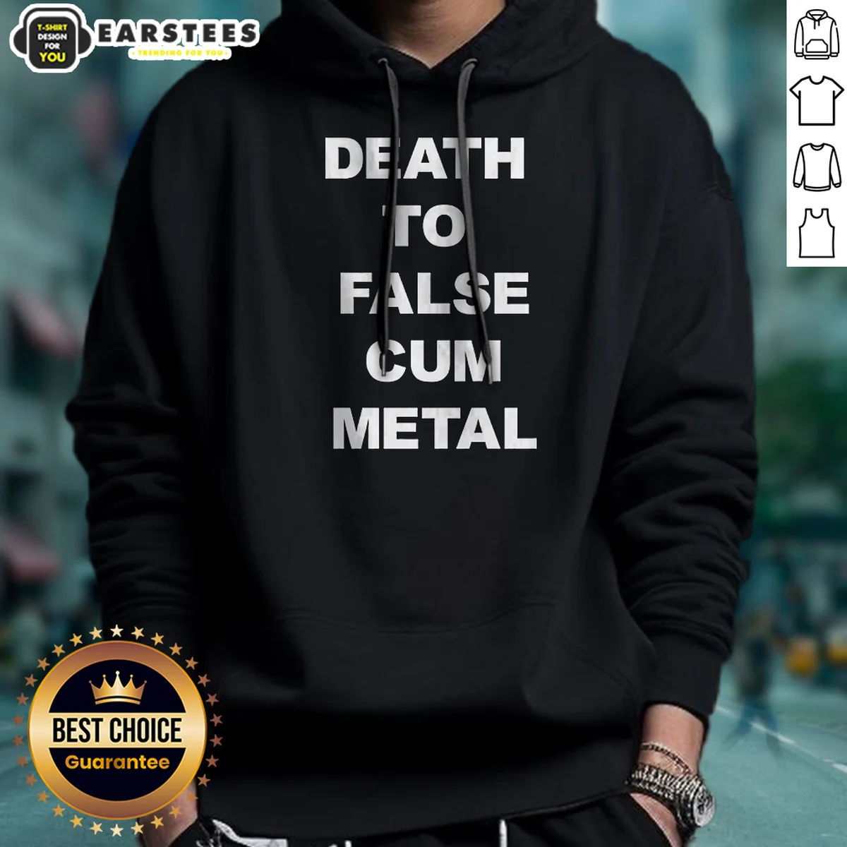 Original Death To False Cum Metal Metalhead Parody Shirt - Image 3