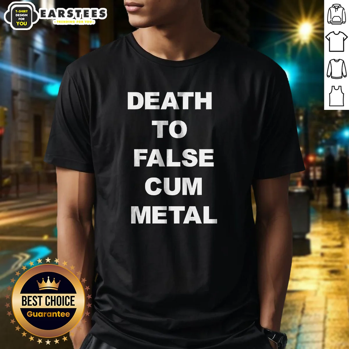 Original Death To False Cum Metal Metalhead Parody Shirt