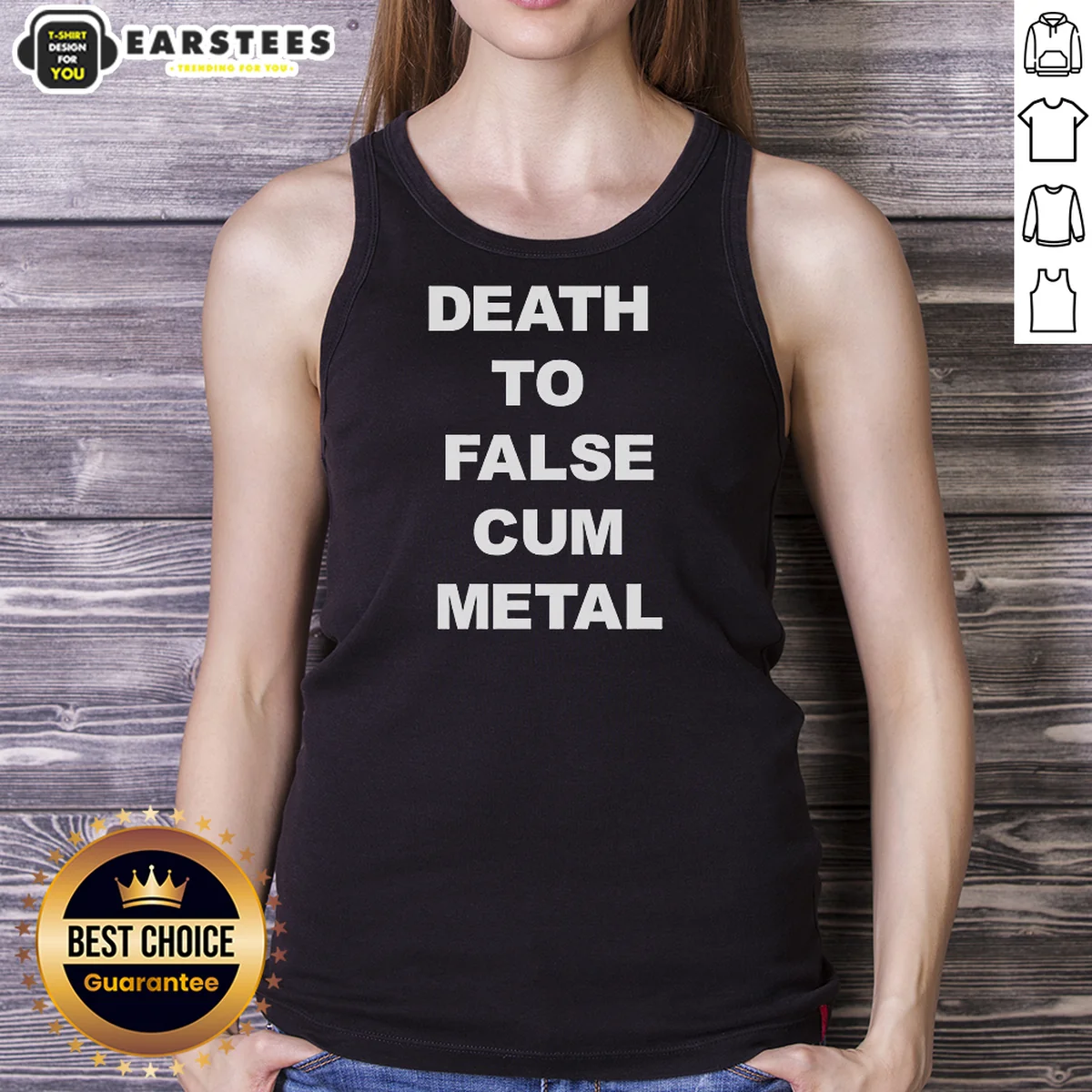 Original Death To False Cum Metal Metalhead Parody Shirt - Image 5