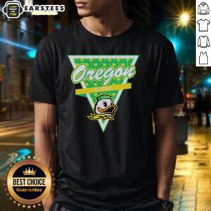 Awesome Oregon Ducks Football Palm Tree Pattern Inside A Triangle Logo T-Shirt
