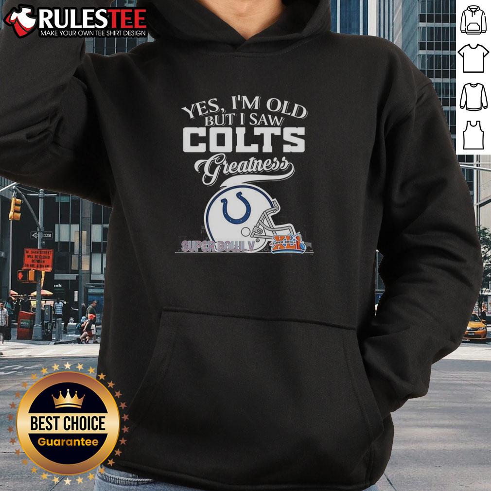Awesome Yes I'm Old But I Saw Indianapolis Colts Greatness Super Bowl Helmet Skyline T-Shirt - Image 2