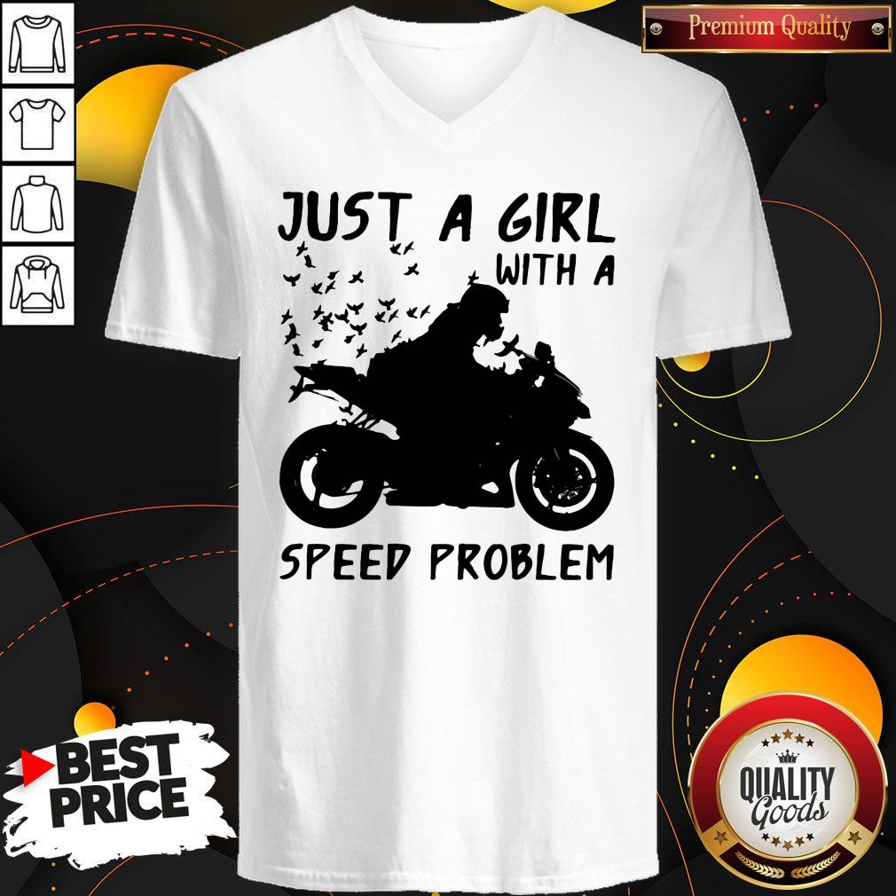 Nice Just A Girl With A Speed Problem Girl Sportbike Shirt - Image 2