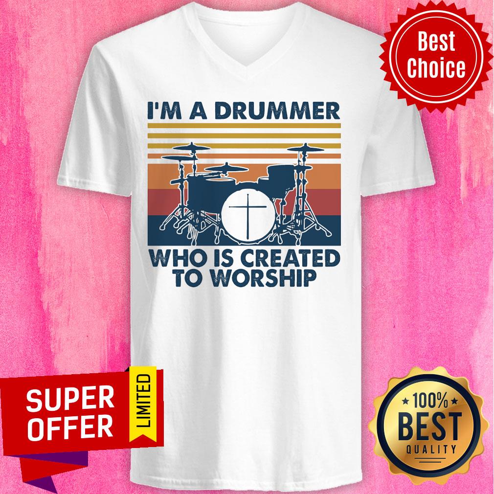 I'm A Drummer Who Is Created To Worship Shirt - Image 2