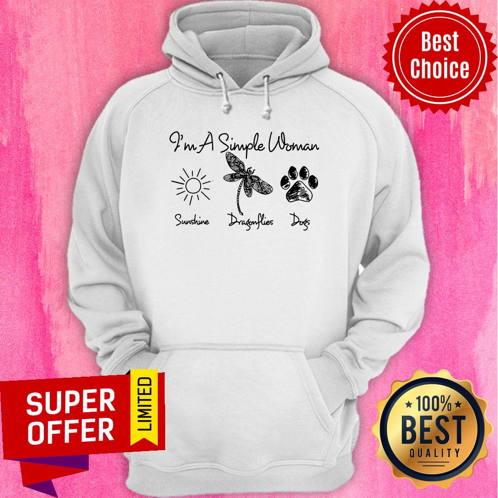 I'M A Simple Woman Sunshine Dragonflies Dogs Shirt - Image 2