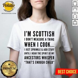 Alternative view of I'M Scottish When I Cook Crew Neck Shirt