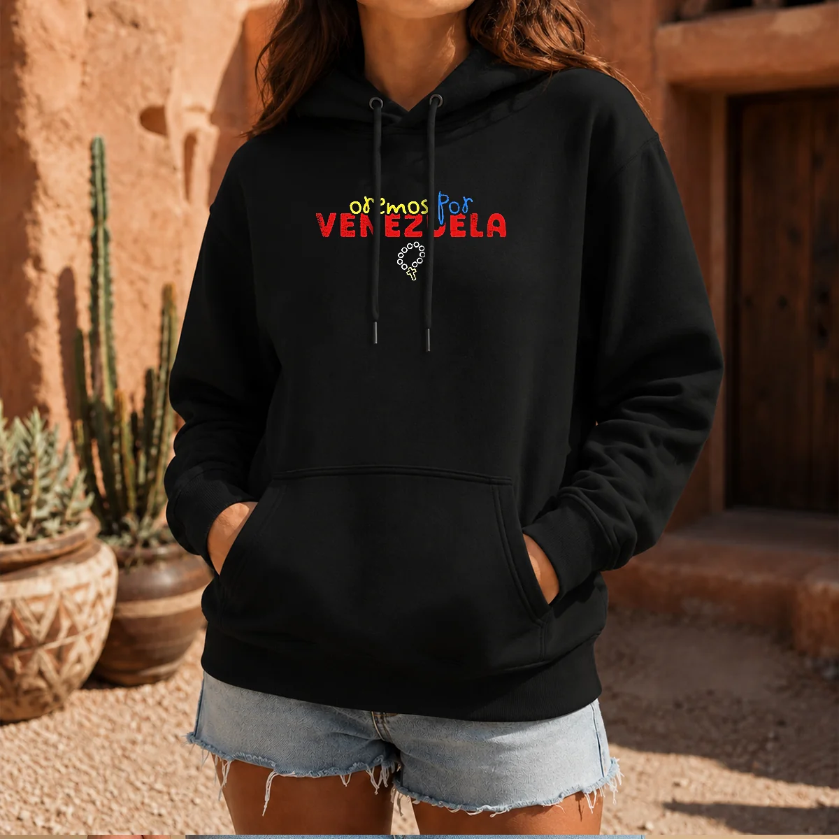 Pretty Oremos Por Venezuela Religious Rosary Shirt - Image 5