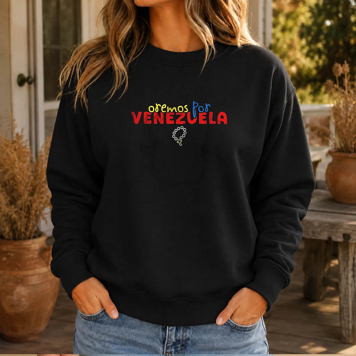 Pretty Oremos Por Venezuela Religious Rosary Shirt - Image 6