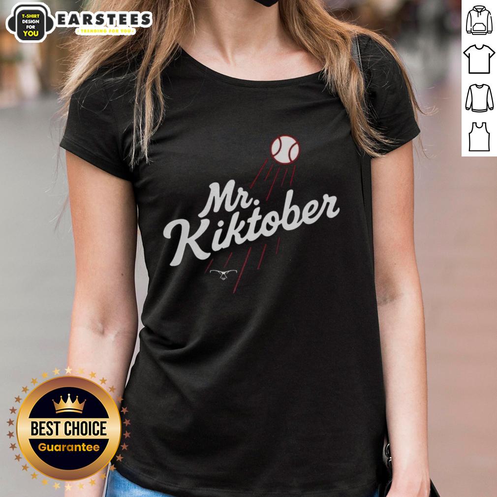 Official Mr. Kiktober Los Angeles Dodgers Baseball The Clutch Season T-Shirt - Image 3