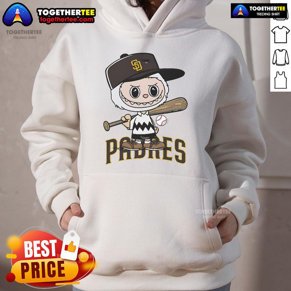 Good Labubu Charlie Brown San Diego Padres T-Shirt - Image 2