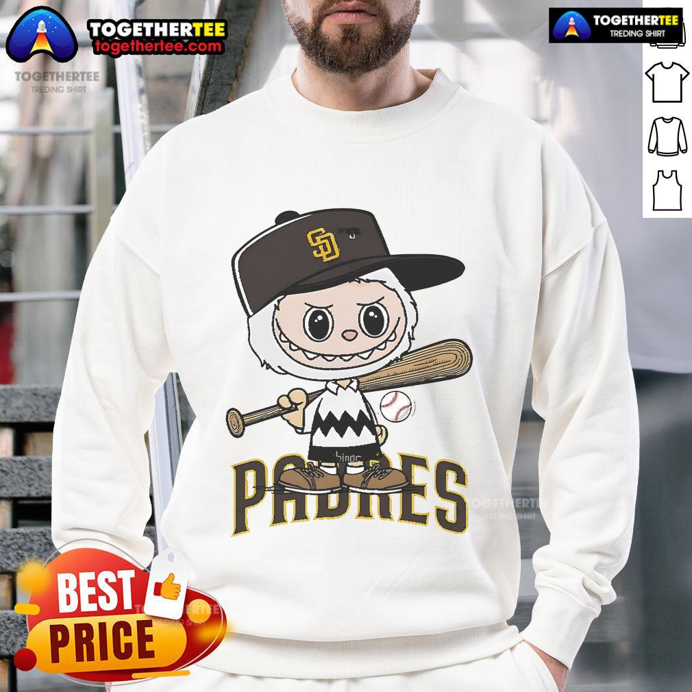 Good Labubu Charlie Brown San Diego Padres T-Shirt - Image 5