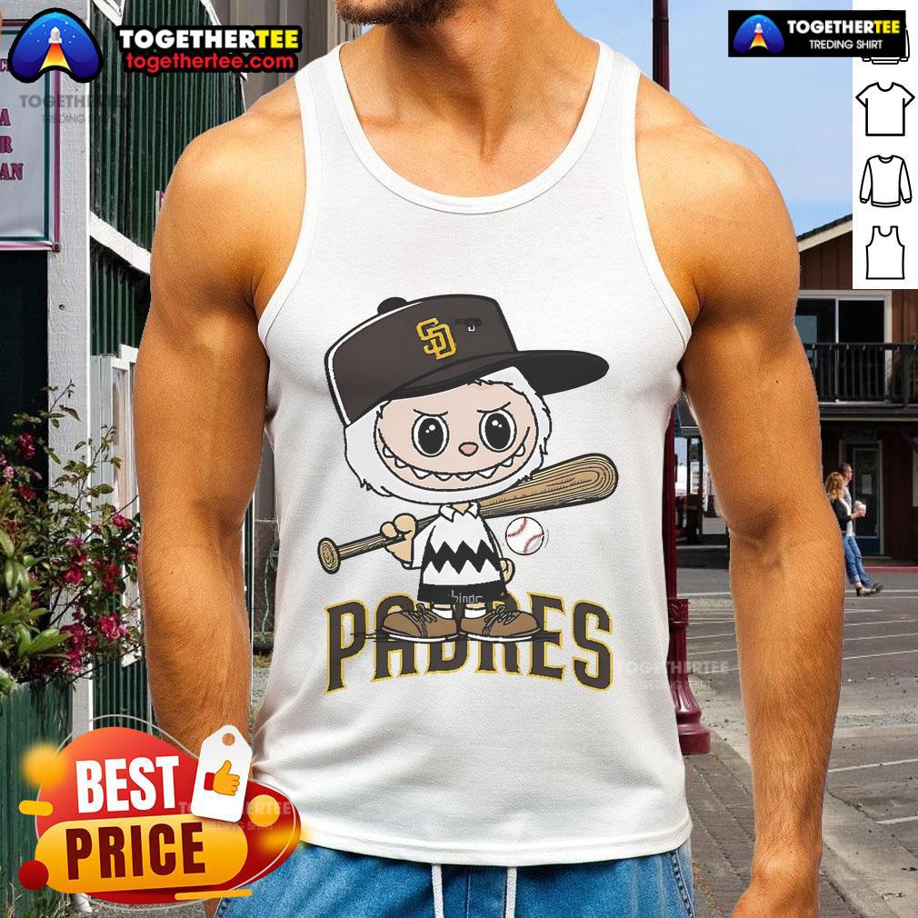 Good Labubu Charlie Brown San Diego Padres T-Shirt - Image 4