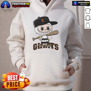 Alternative view of Nice Labubu Charlie Brown San Francisco Giants T-Shirt