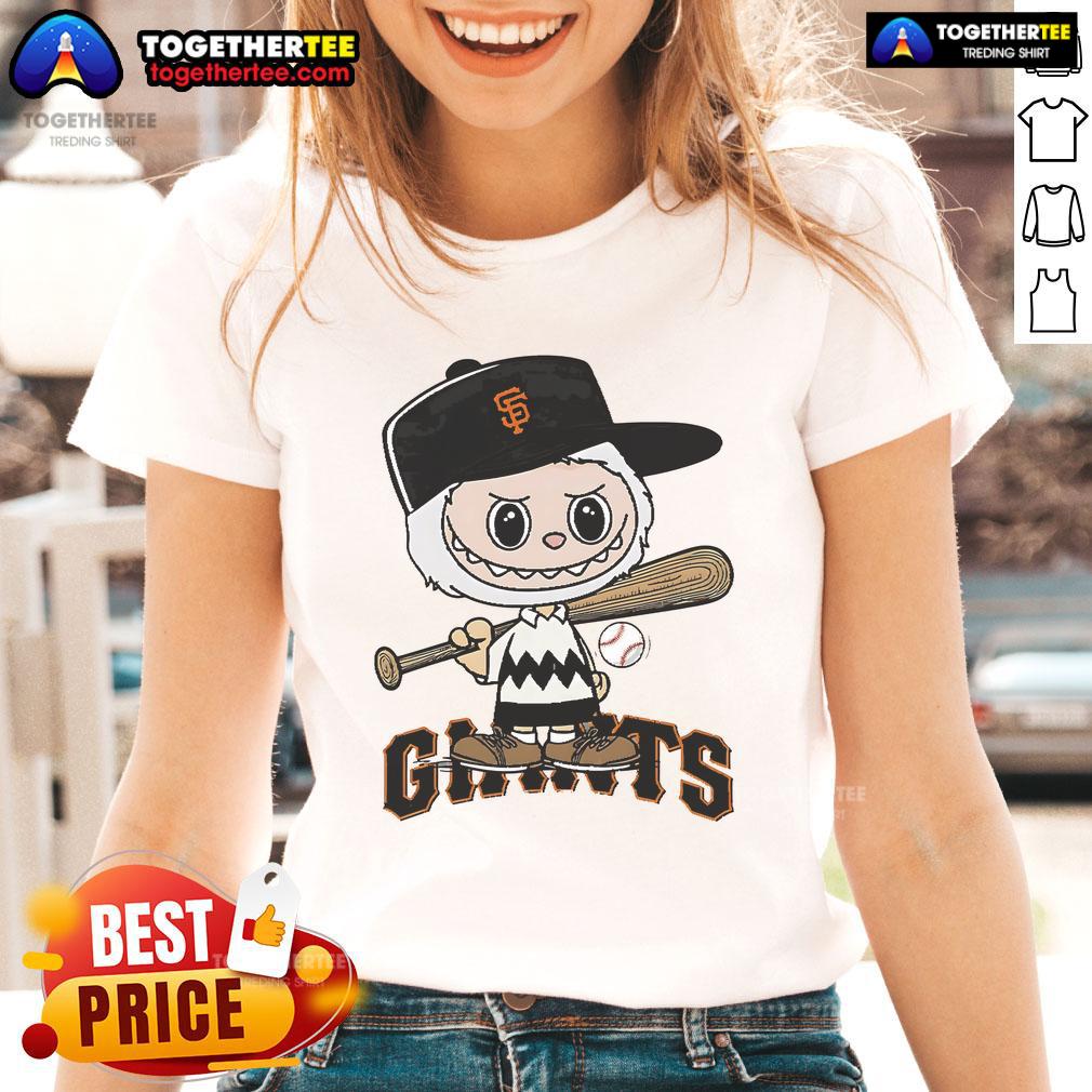 Nice Labubu Charlie Brown San Francisco Giants T-Shirt - Image 3
