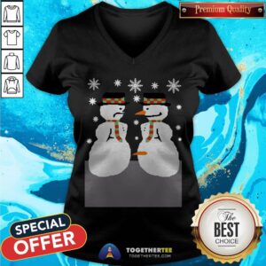 Alternative view of Cute Snowman Nose Thief Ugly Christmas Shirt