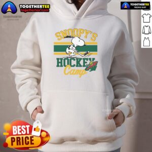 Alternative view of Good Snoopy Minnesota Wild Snoopy's Hockey Camp Snoopy NHL All Teams T-Shirt