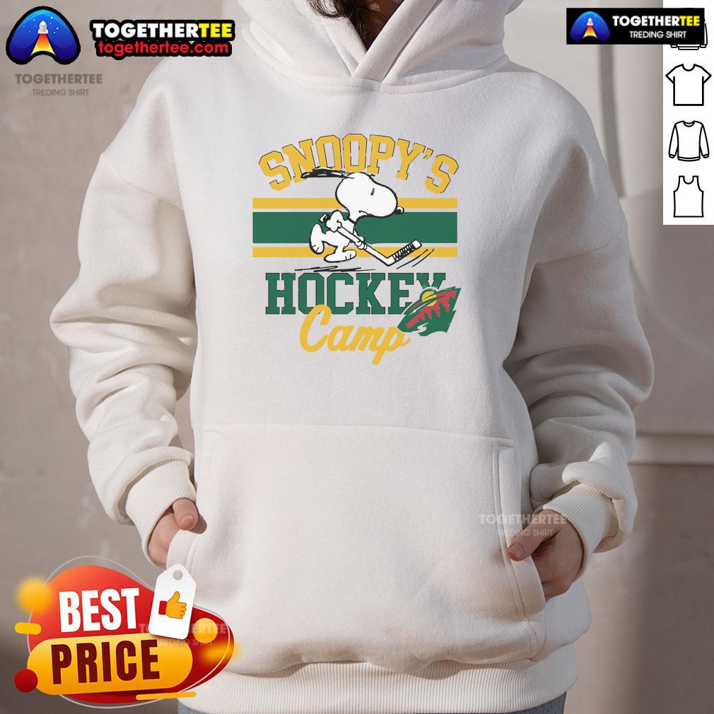 Good Snoopy Minnesota Wild Snoopy's Hockey Camp Snoopy NHL All Teams T-Shirt - Image 2
